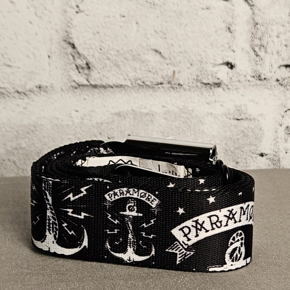 Buckle-Down Paramore Black Belt with Silver Buckle - Picture 2 of 5